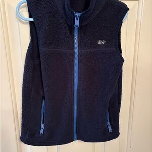 Boys Vineyard Vines Navy Fleece Vest